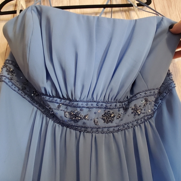 David Bridal. Sz18 NWT.  FLAWED GEM.  Blue. Brudesmaid. Cocktail. - Picture 2 of 12